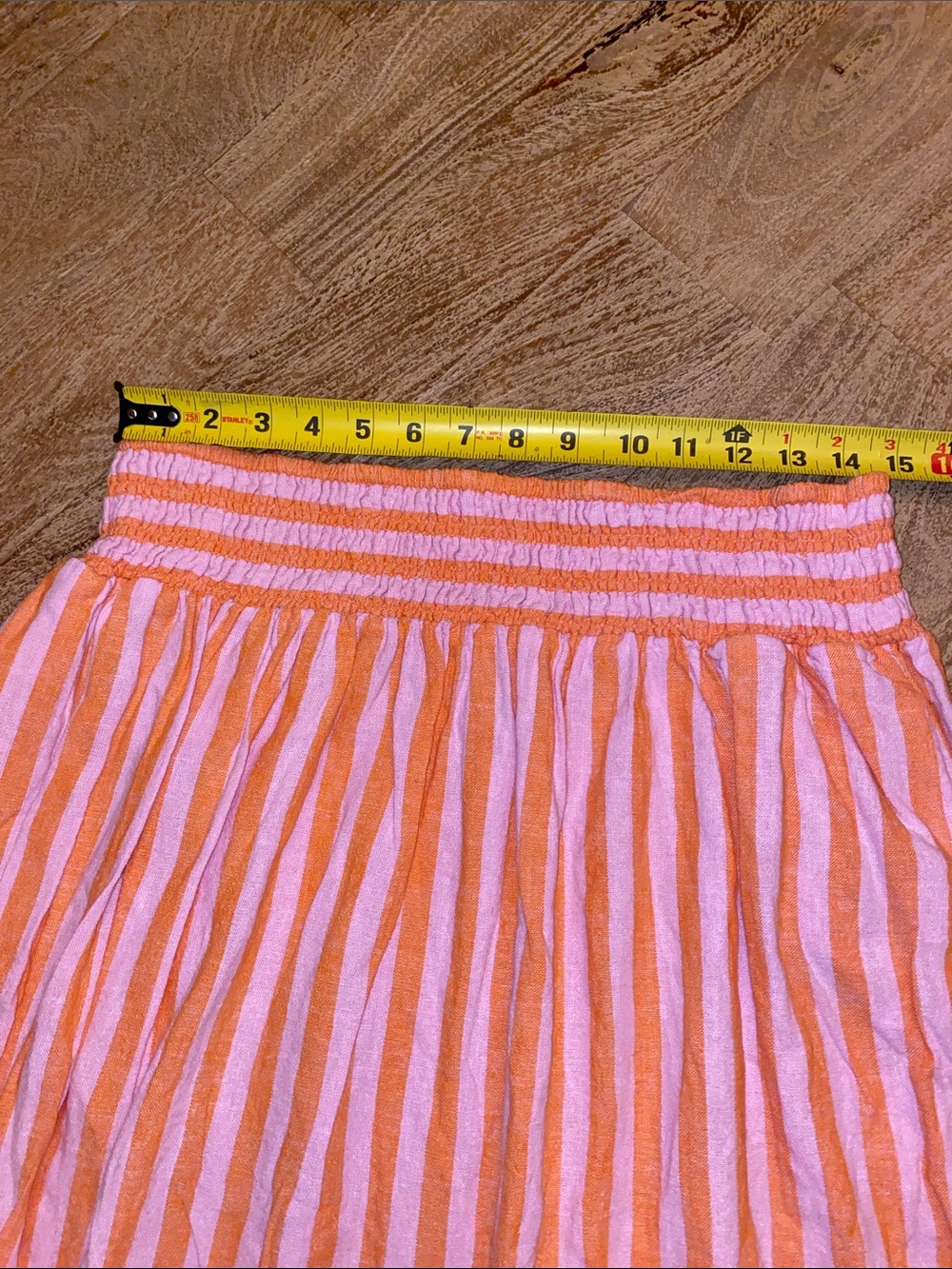 Linen Blend Striped Skirt - Picture 6 of 6